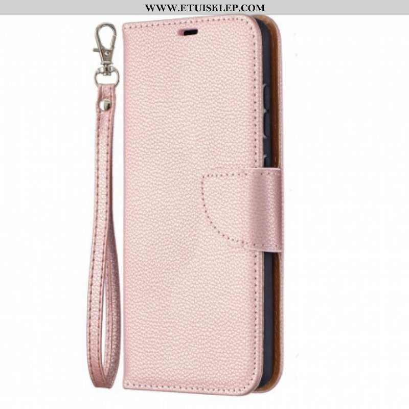 Etui Folio do Samsung Galaxy A52 4G / A52 5G / A52s 5G Skórzany Futerał Liczi Rabat Ukośne